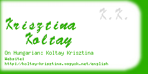 krisztina koltay business card